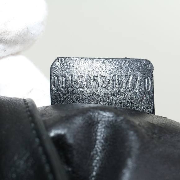 GUCCI Bamboo Hand Bag Leather 2way Black 001.2852.1577.0 Auth 41403 - Picture 11 of 16